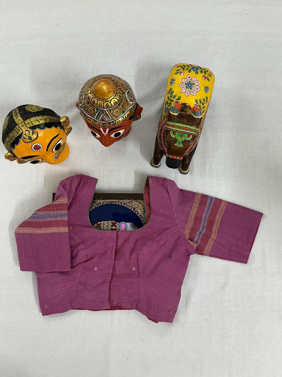 Handcrafted Bhujodi Blouse (Pink)