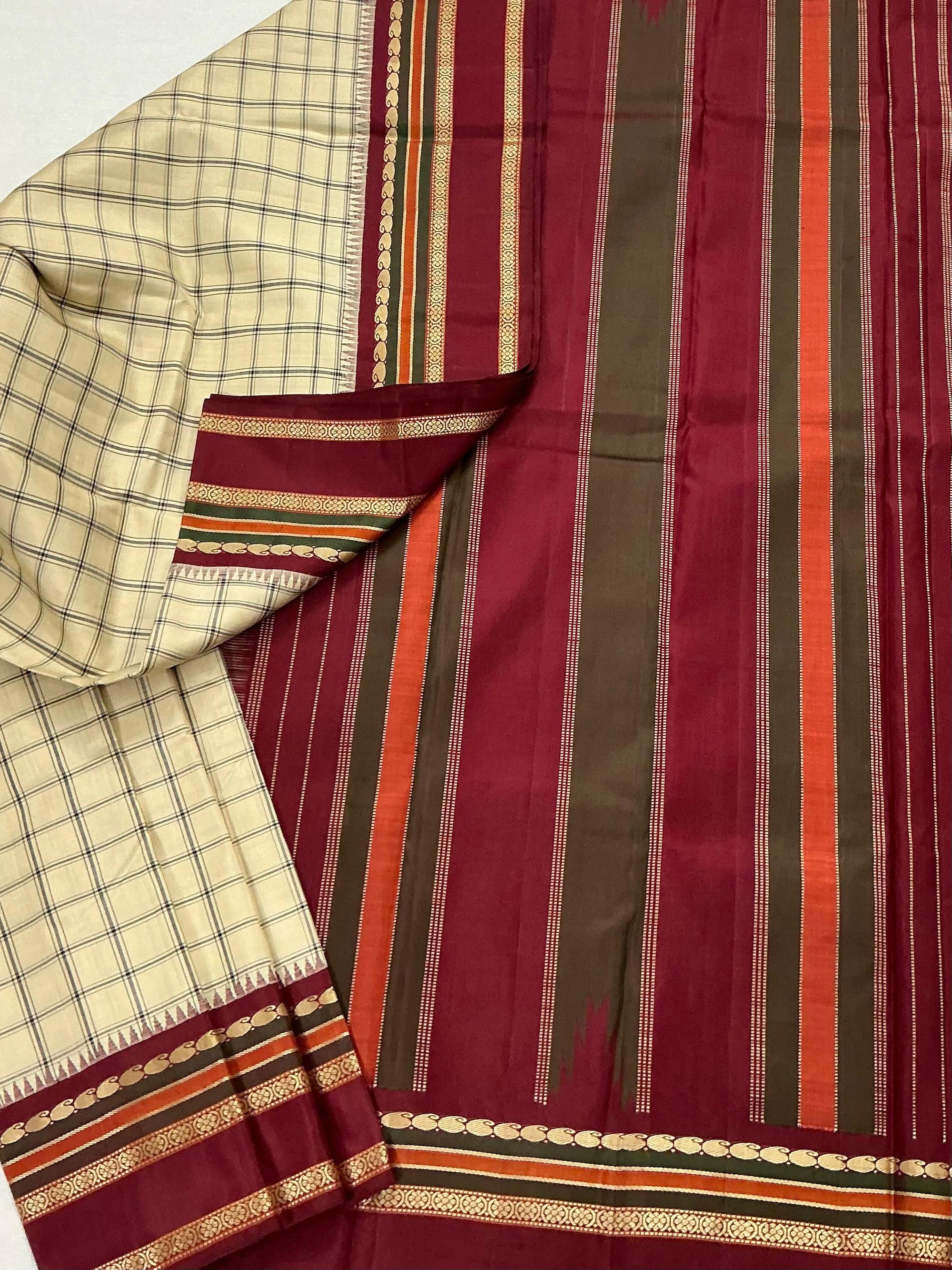 No Zari  Kanjivaram Silk : KORVAI