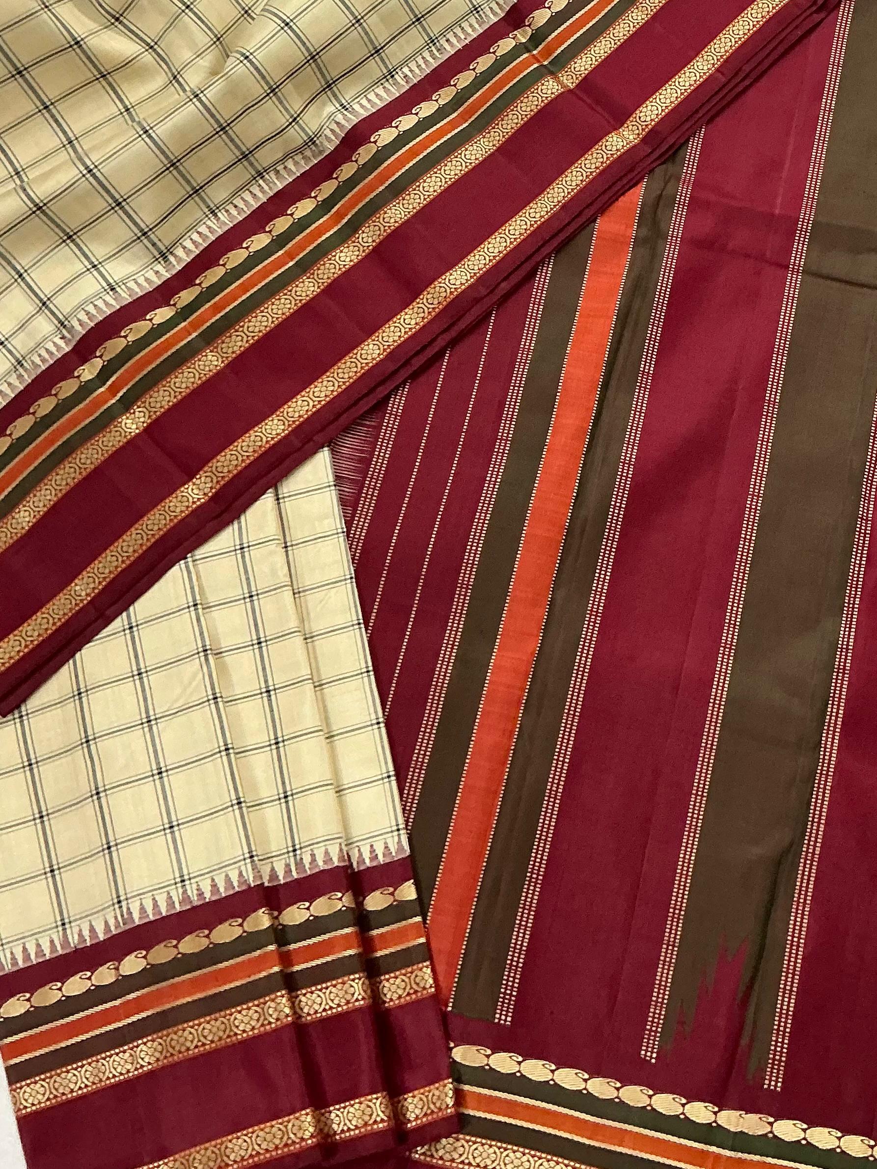 No Zari  Kanjivaram Silk : KORVAI