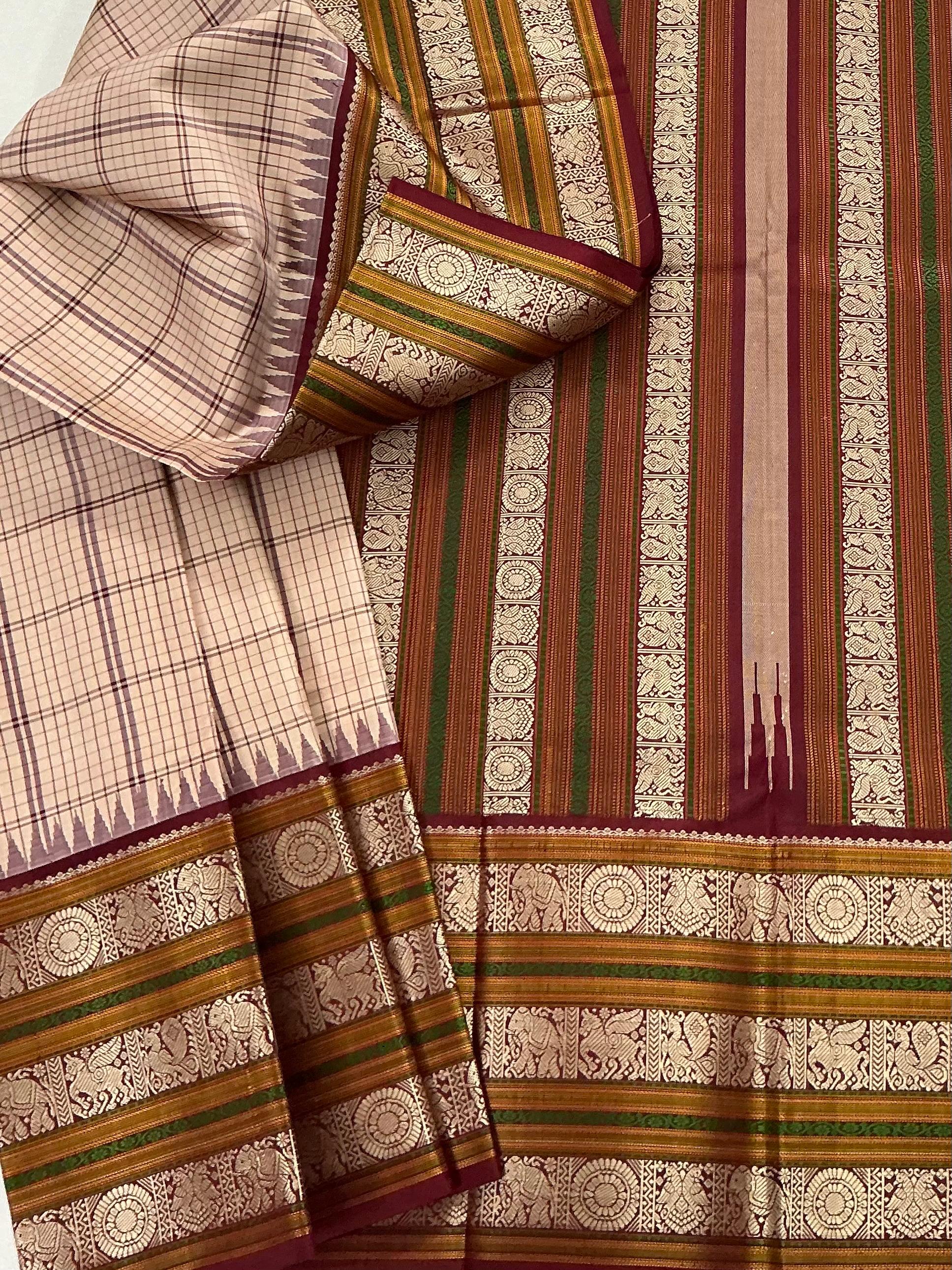 No Zari  Kanjivaram Silk : KORVAI