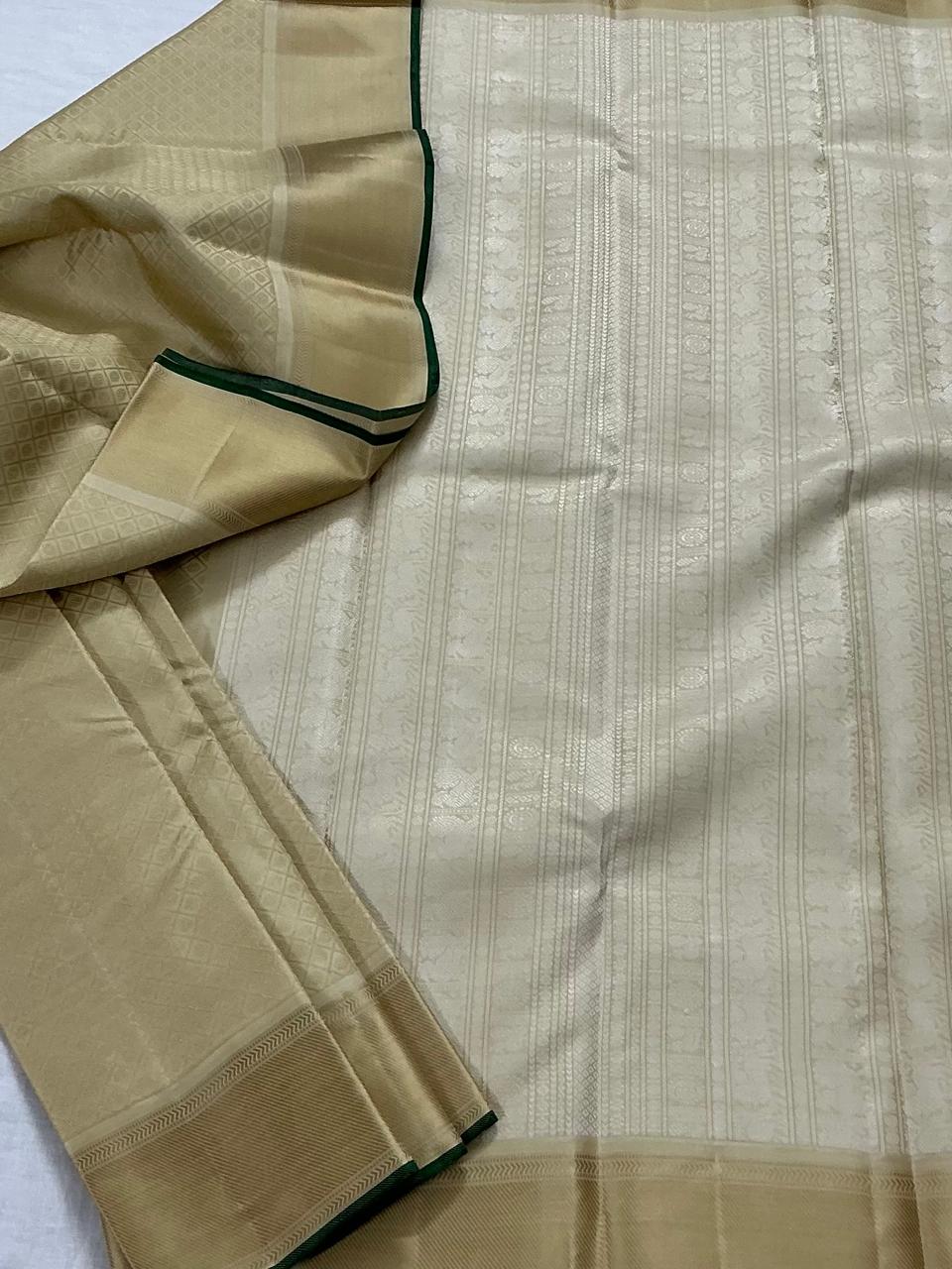 ONAM COLLECTIVE: NO ZARI KANJIVARAM SILK