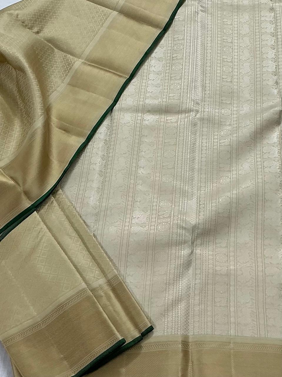 ONAM COLLECTIVE: NO ZARI KANJIVARAM SILK