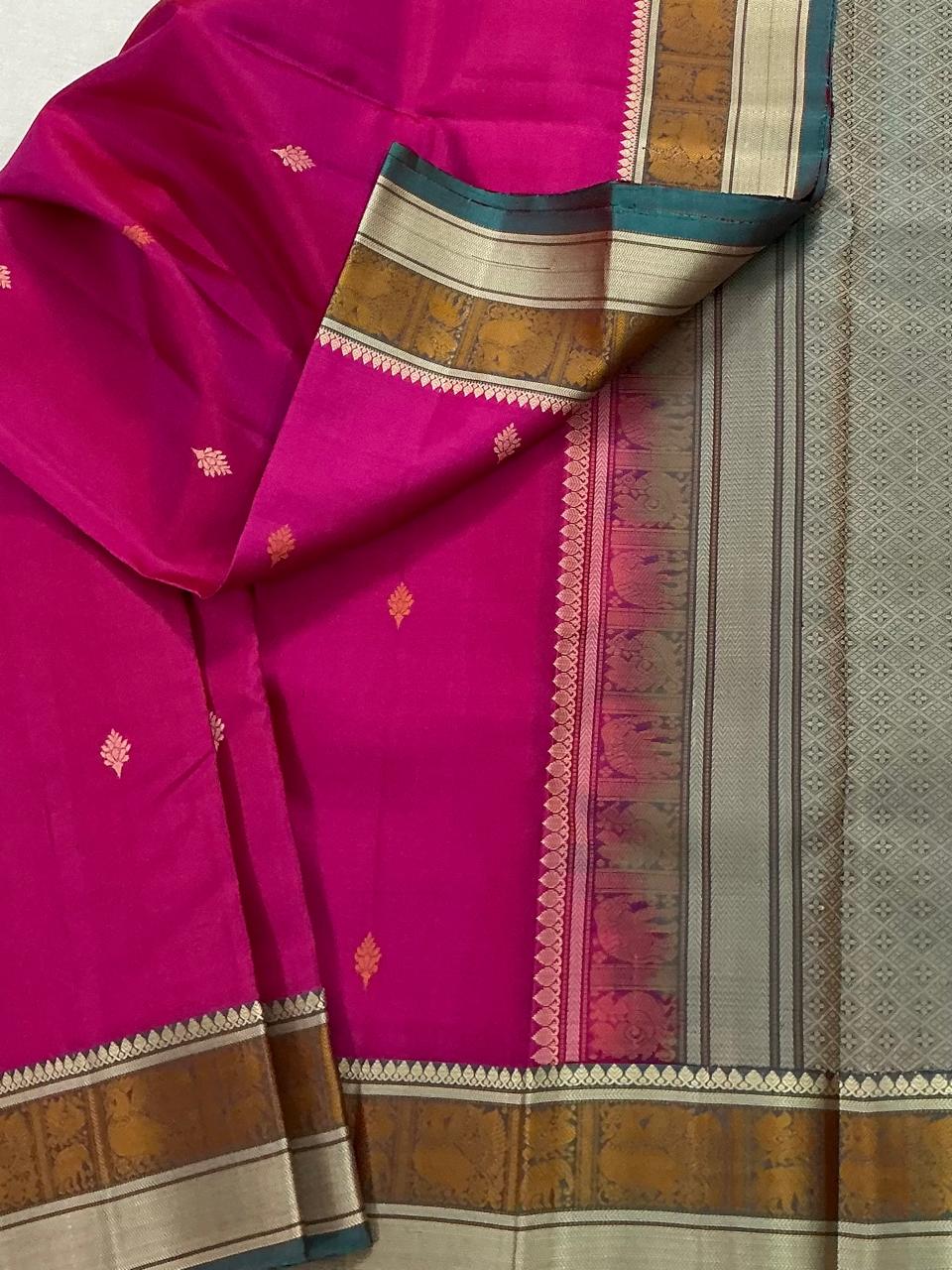 No Kanjivaram Soft Silk : Hot Pink