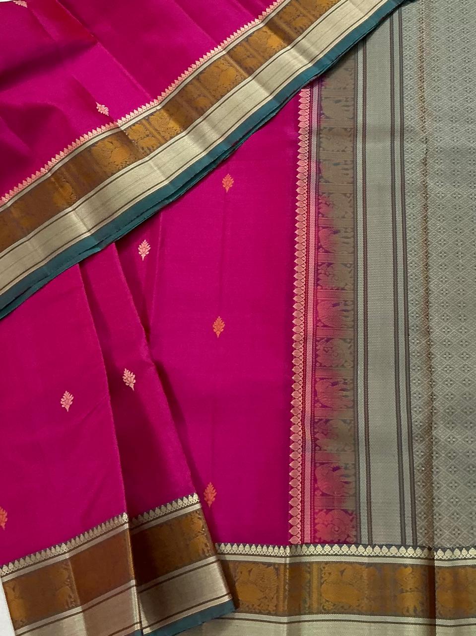 No Kanjivaram Soft Silk : Hot Pink