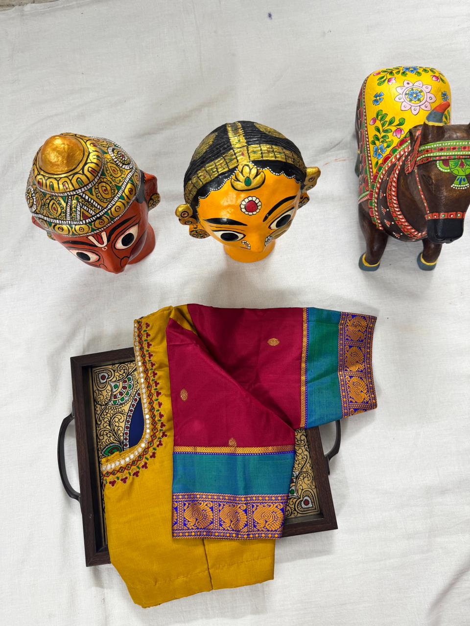 Handcrafted Ready to Wear Blouse : Kanjivaram Silk (Mustard)