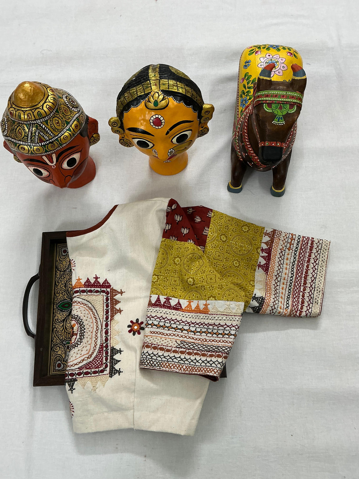 Handcrafted Ready to Wear Blouse : Lambani &amp; Blockprints in Cotton