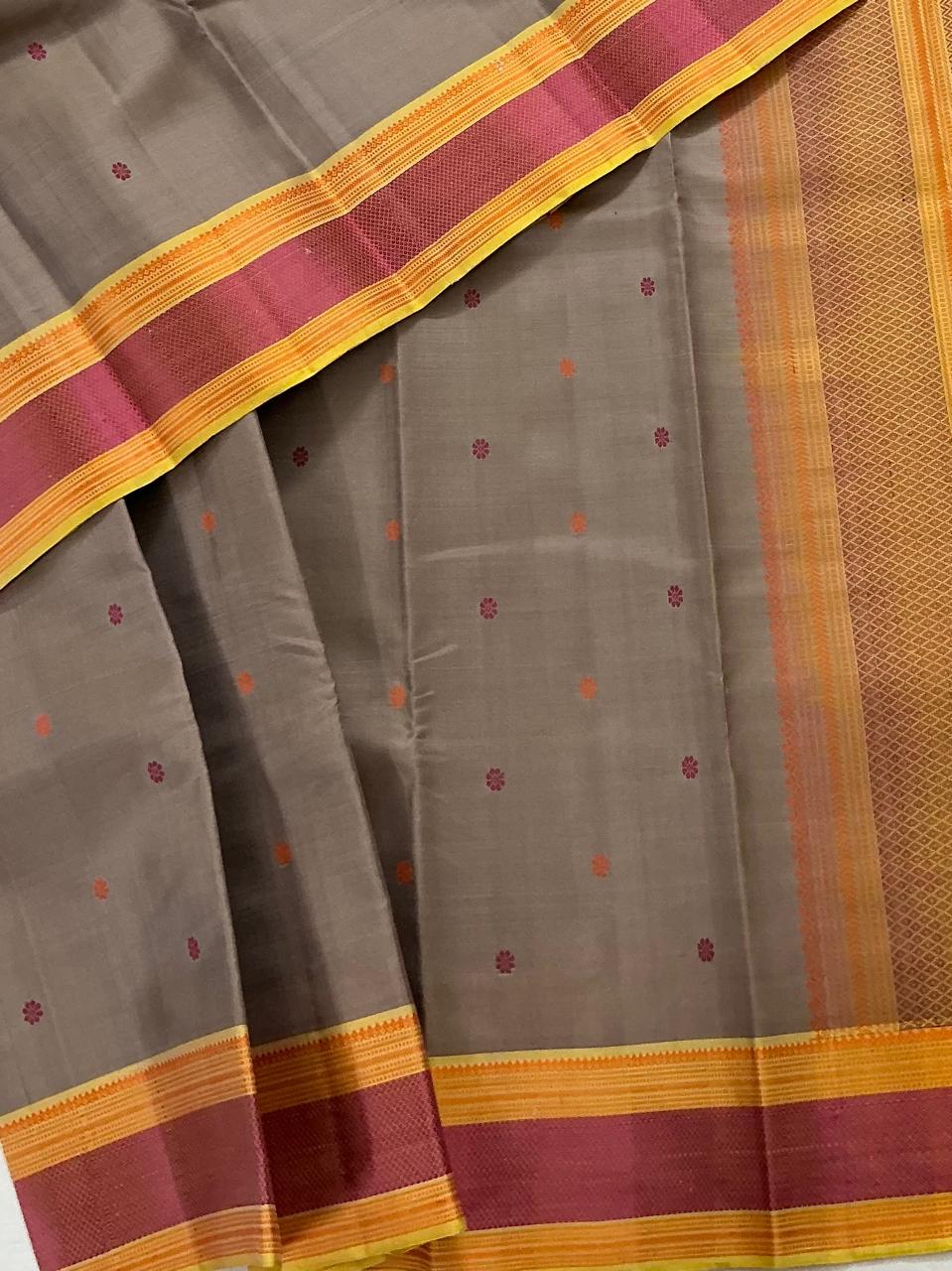 No Kanjivaram Soft Silk : Brown Grey