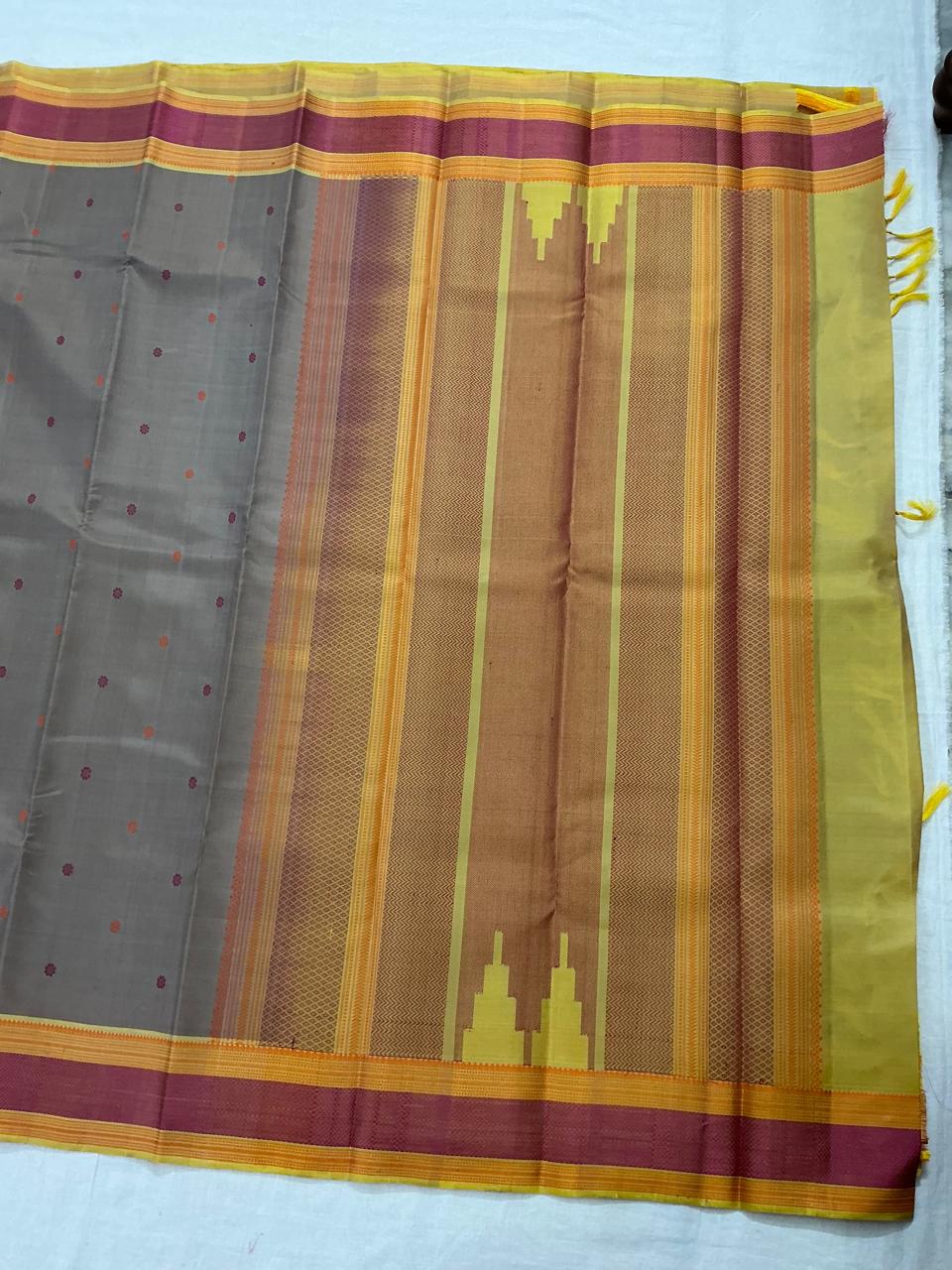 No Kanjivaram Soft Silk : Brown Grey