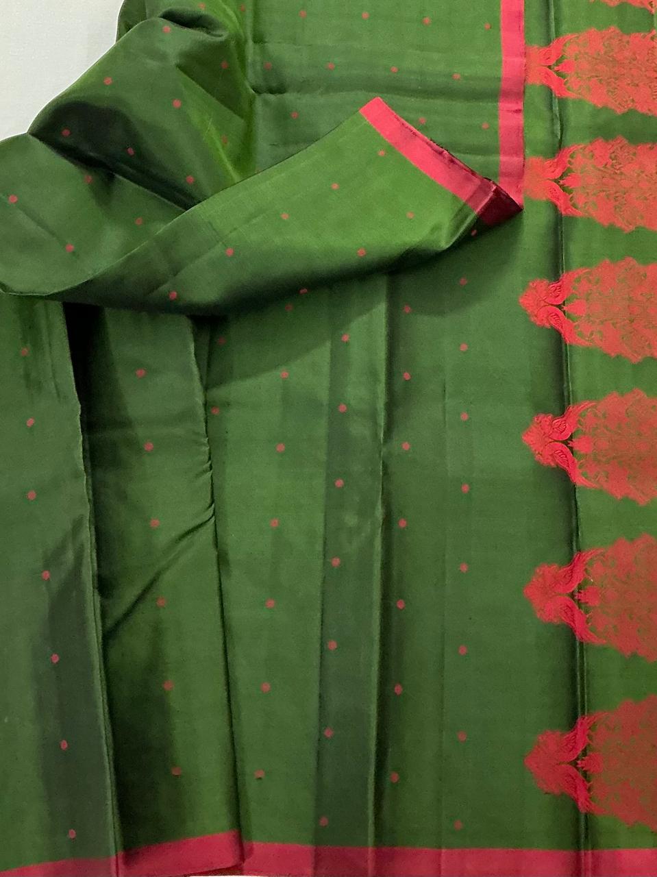 No Kanjivaram Soft Silk : Green