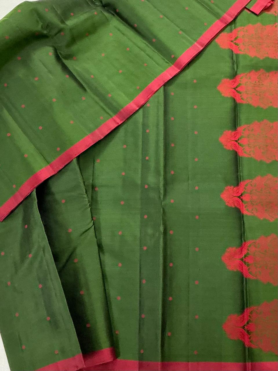 No Kanjivaram Soft Silk : Green