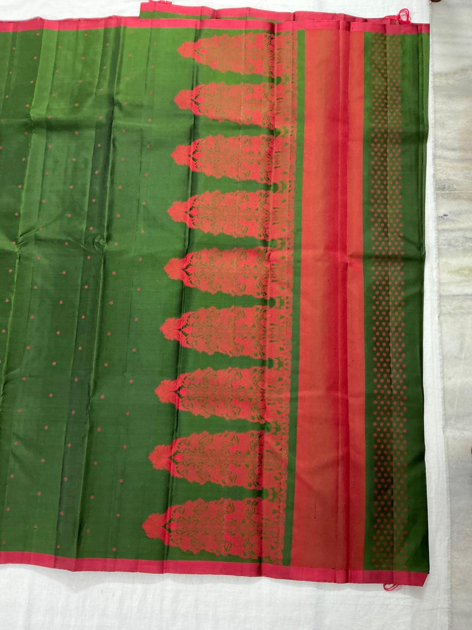 No Kanjivaram Soft Silk : Green