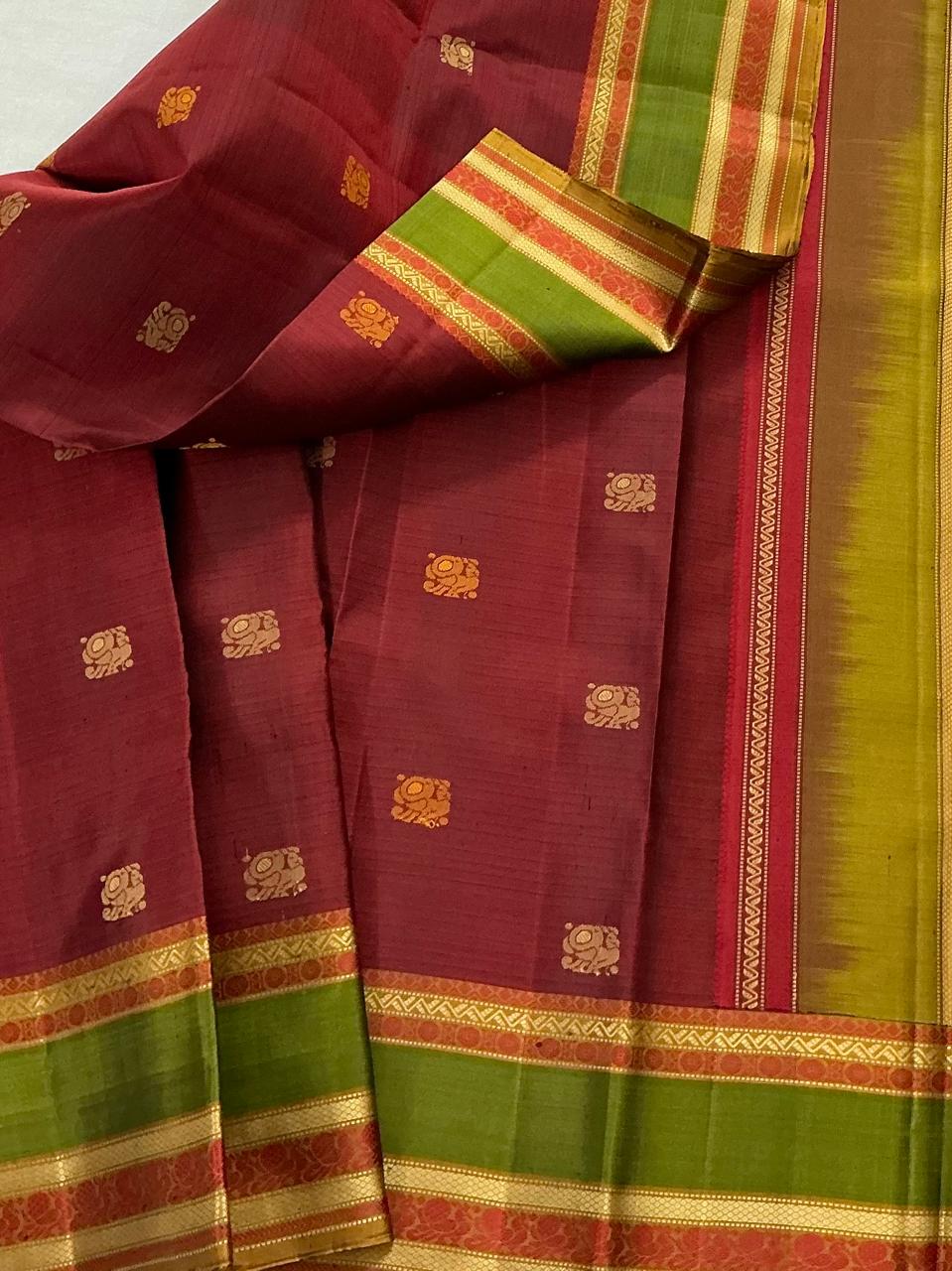 No Kanjivaram Soft Silk : Brick