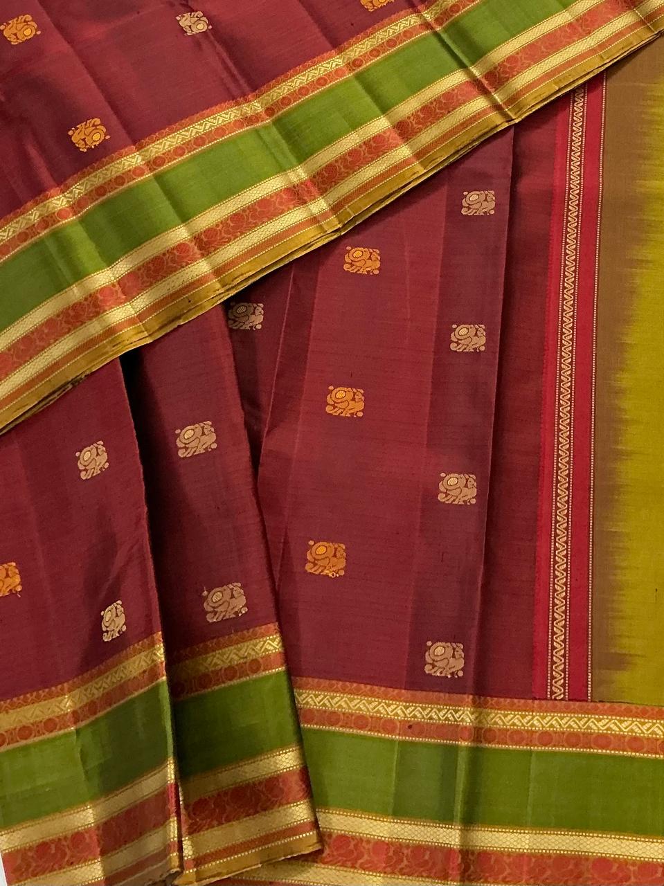 No Kanjivaram Soft Silk : Brick