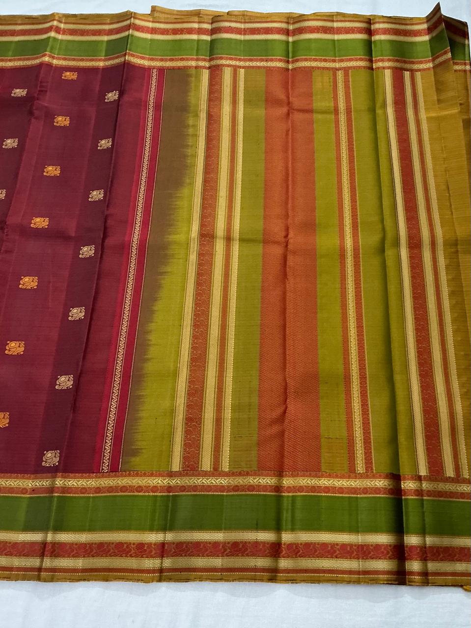 No Kanjivaram Soft Silk : Brick