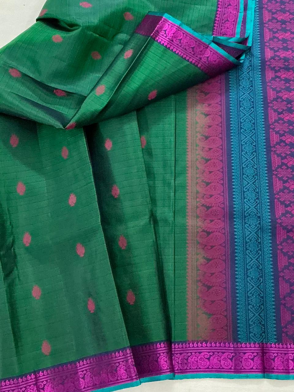 No Kanjivaram Soft Silk : Deep Jade Green