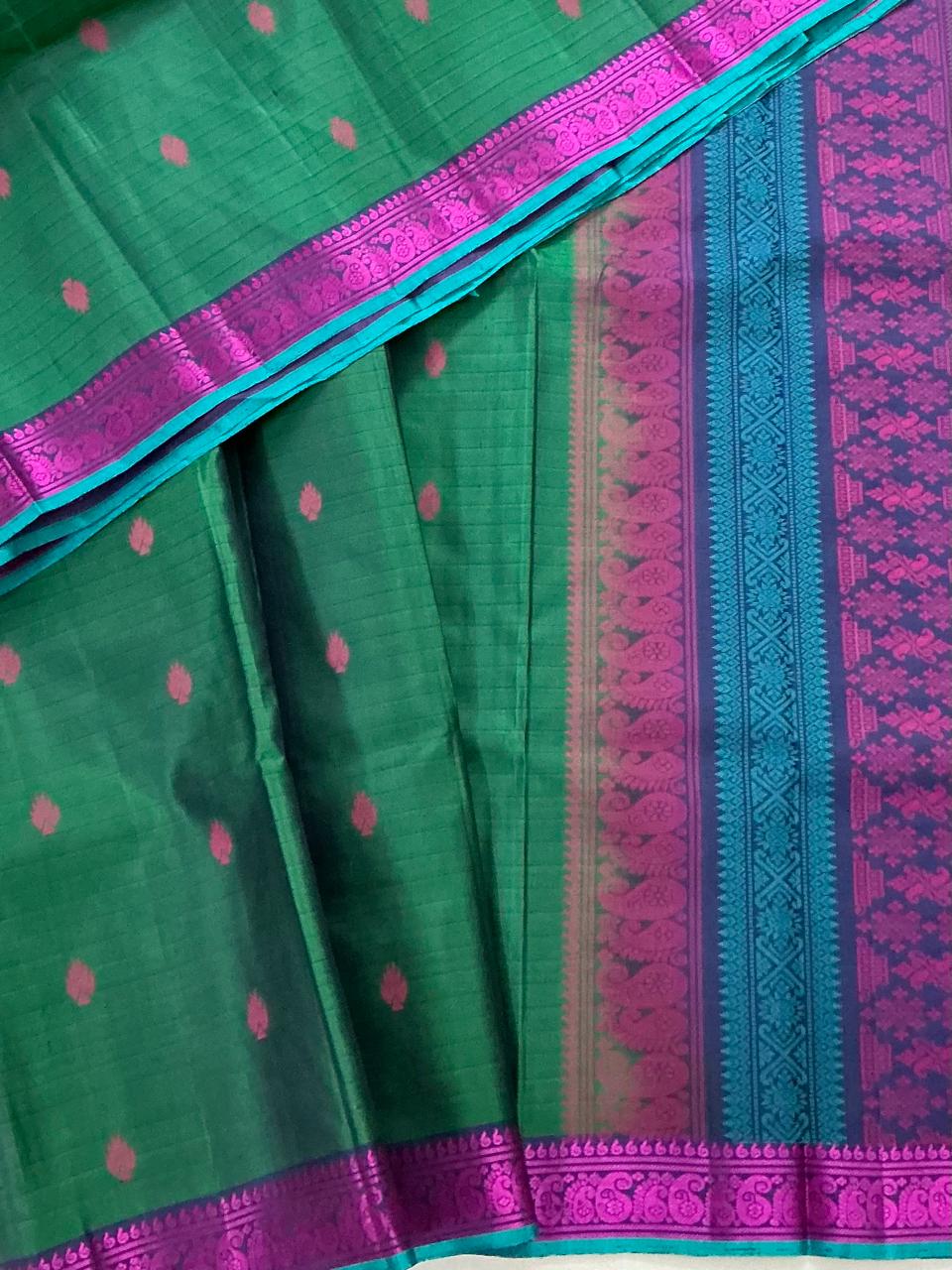 No Kanjivaram Soft Silk : Deep Jade Green