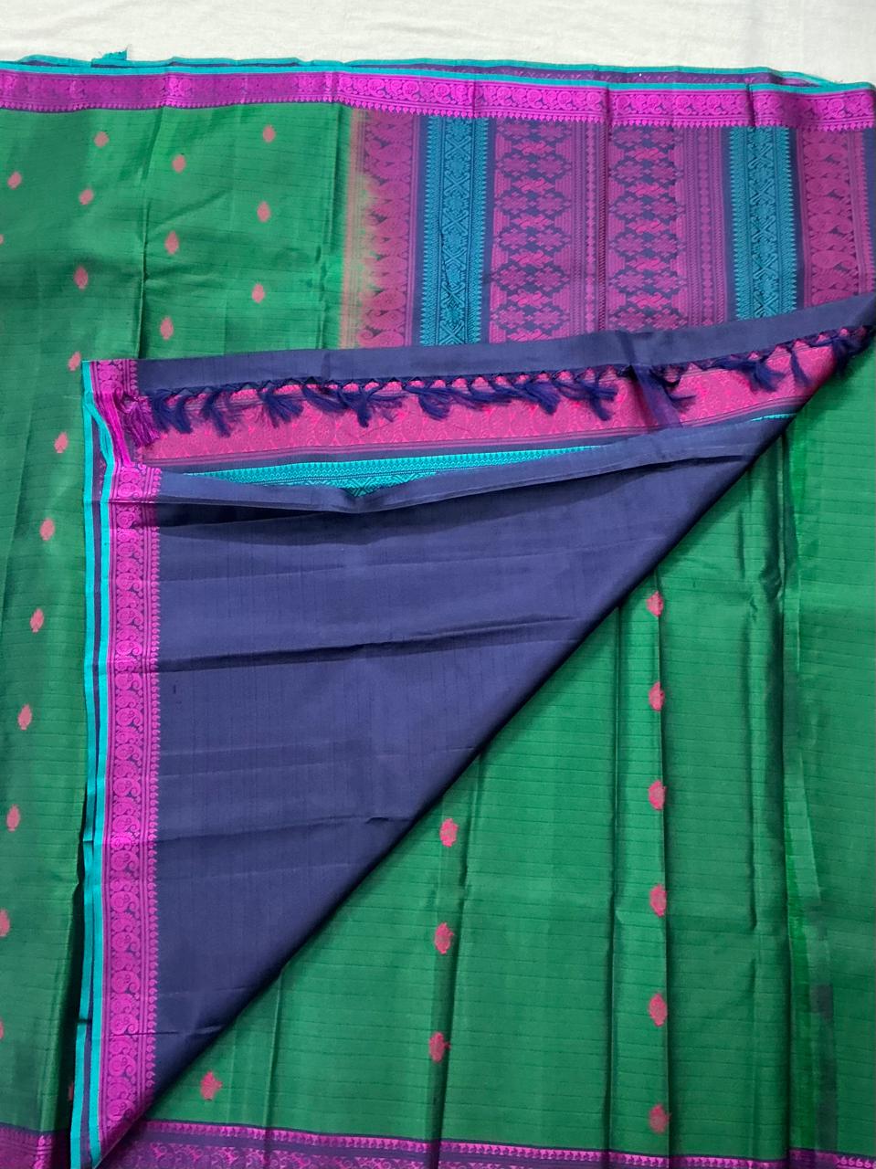 No Kanjivaram Soft Silk : Deep Jade Green