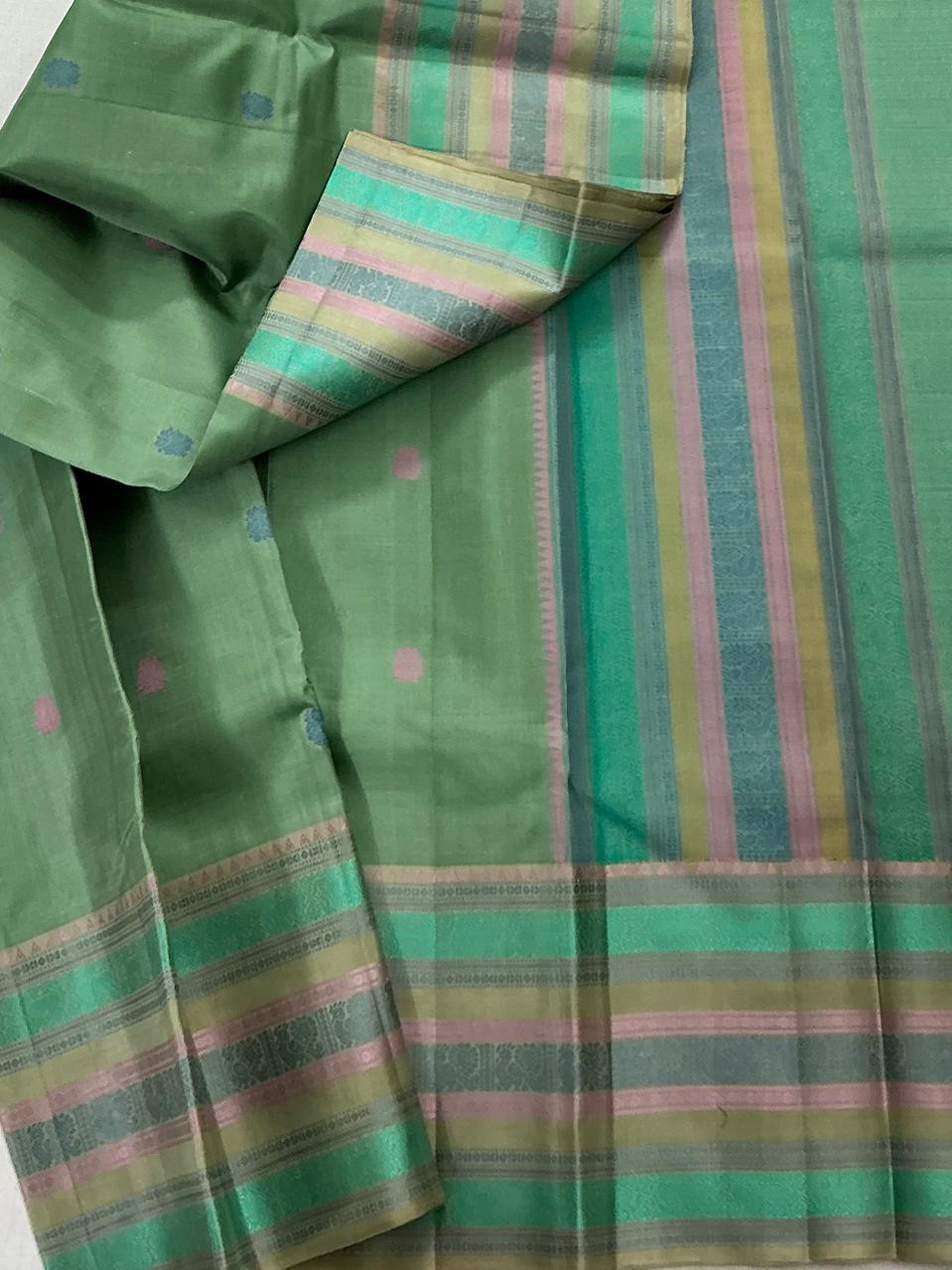 No Kanjivaram Soft Silk : Sea Foam Green