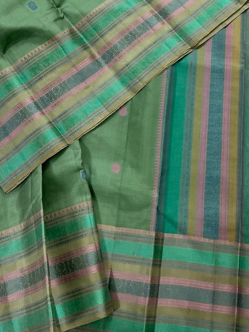 No Kanjivaram Soft Silk : Sea Foam Green