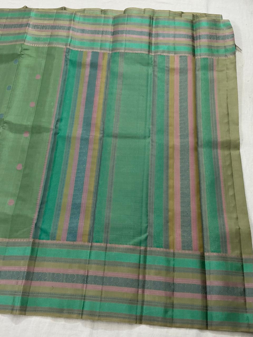 No Kanjivaram Soft Silk : Sea Foam Green
