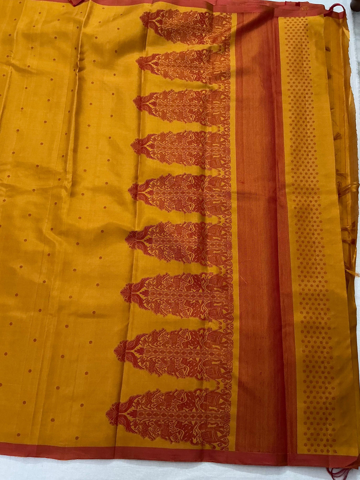 No Kanjivaram Soft Silk : Oil Mustard