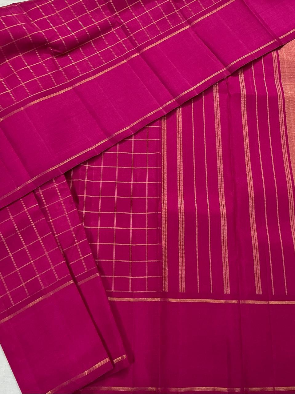 SWARA: Kattam with Self borders (Pink)