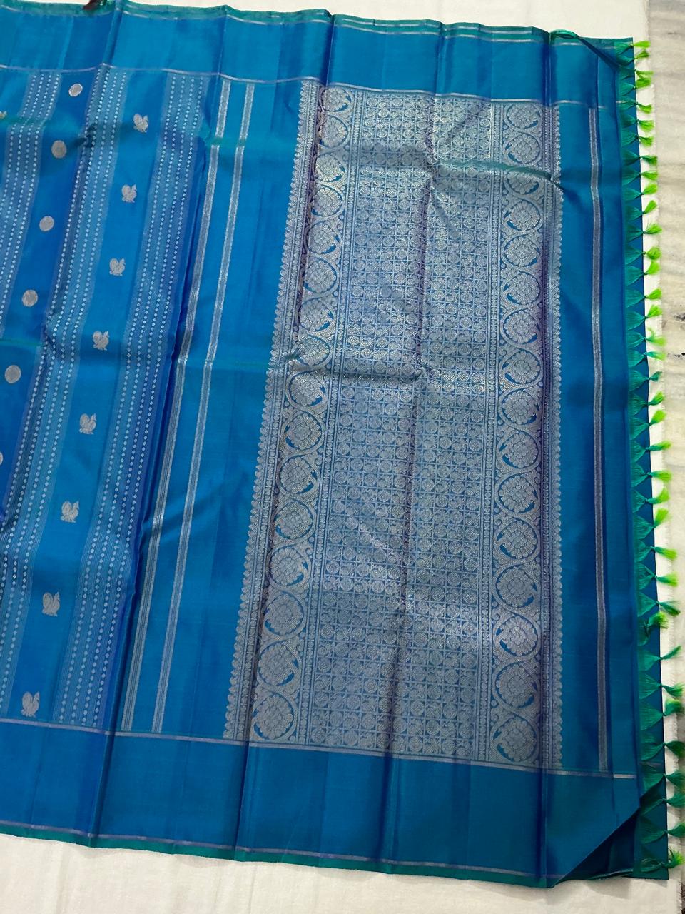 SWARA: Peacock blue