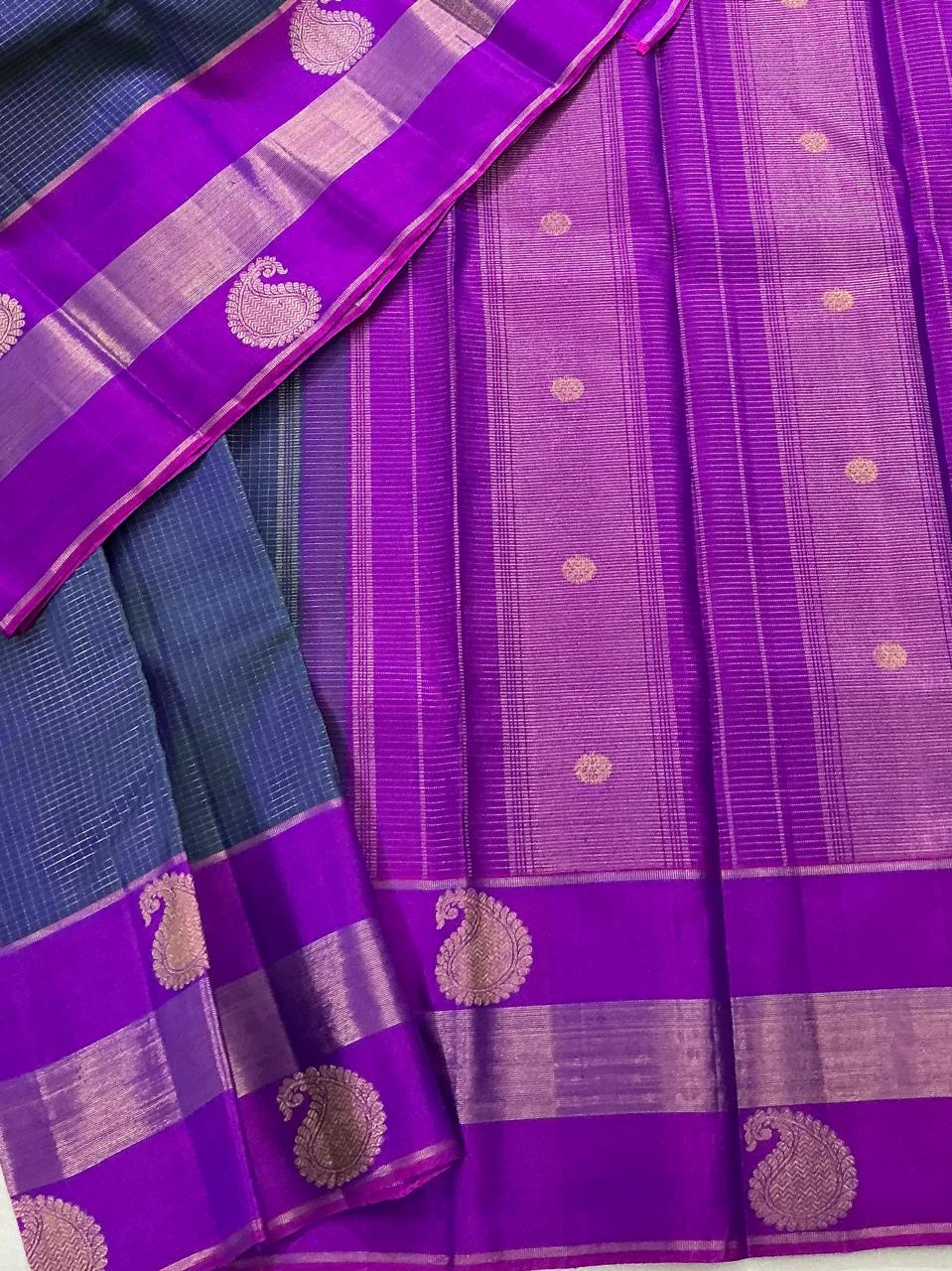 SWARA: Zari Kattam (Peacock Blue)