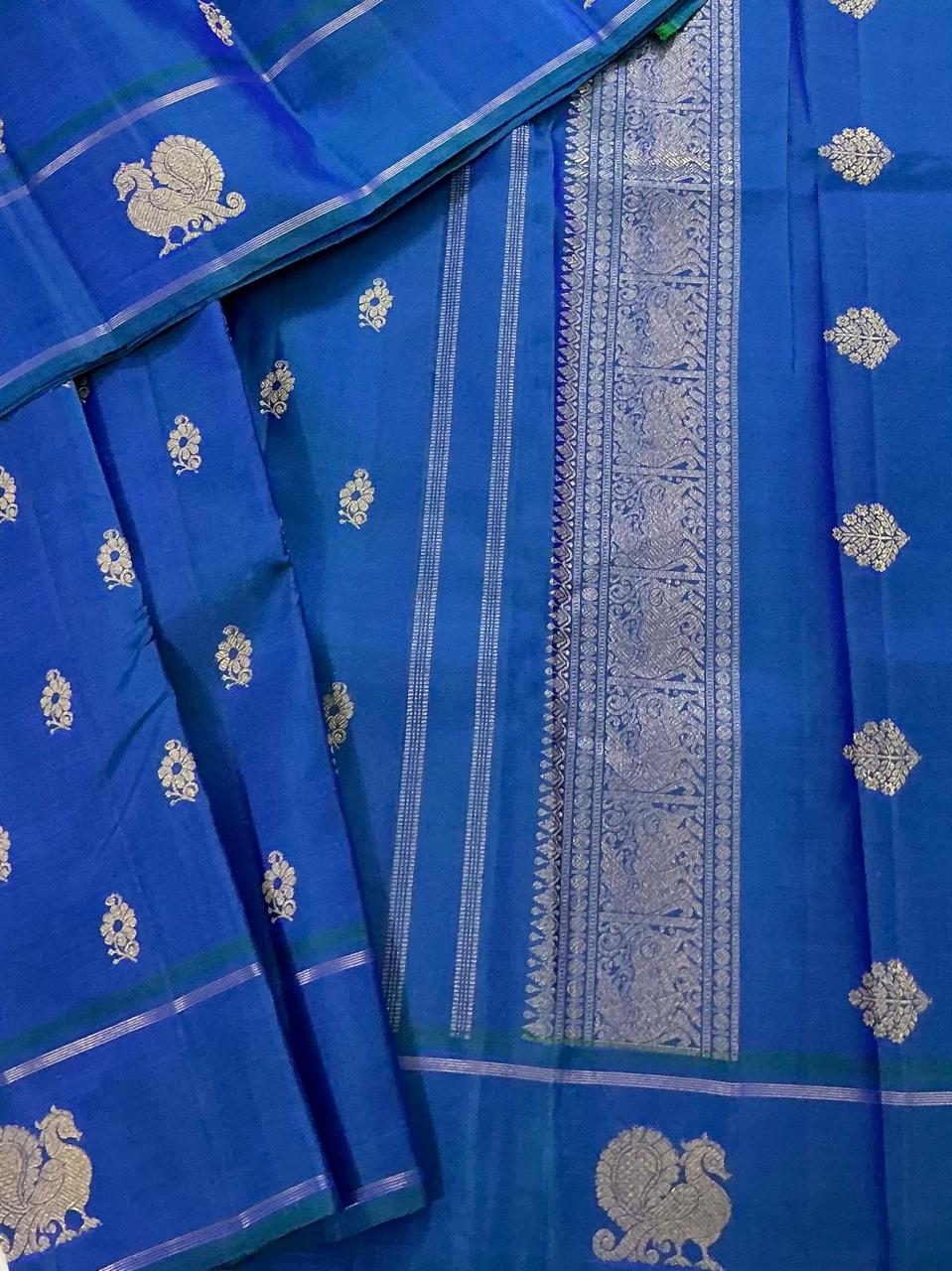 SWARA: Mayil Beetu Butta (Peacock blue)