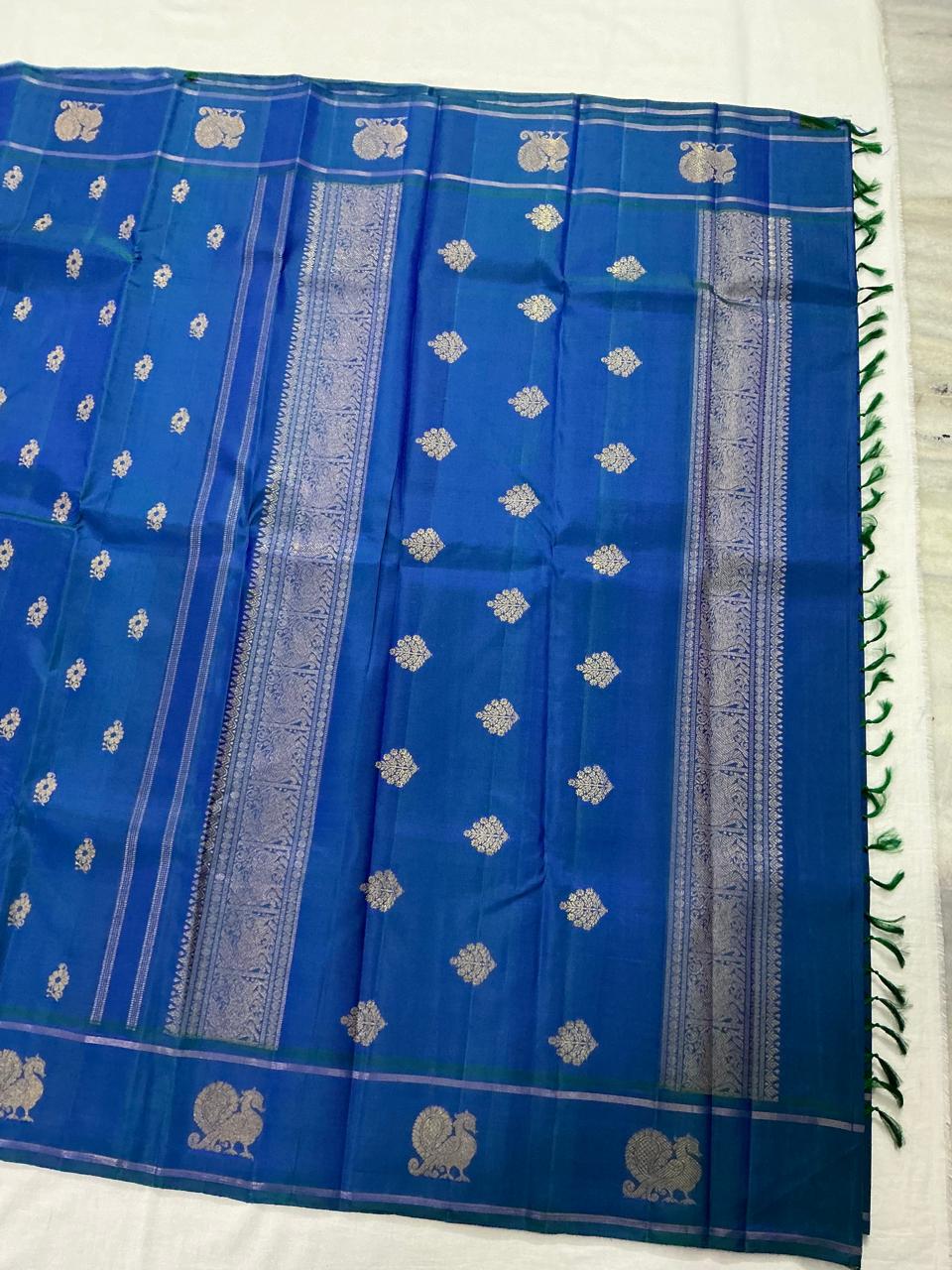 SWARA: Mayil Beetu Butta (Peacock blue)