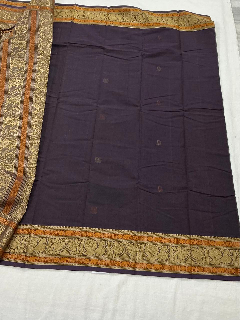Handwoven Kanchi cotton : Nut Brown
