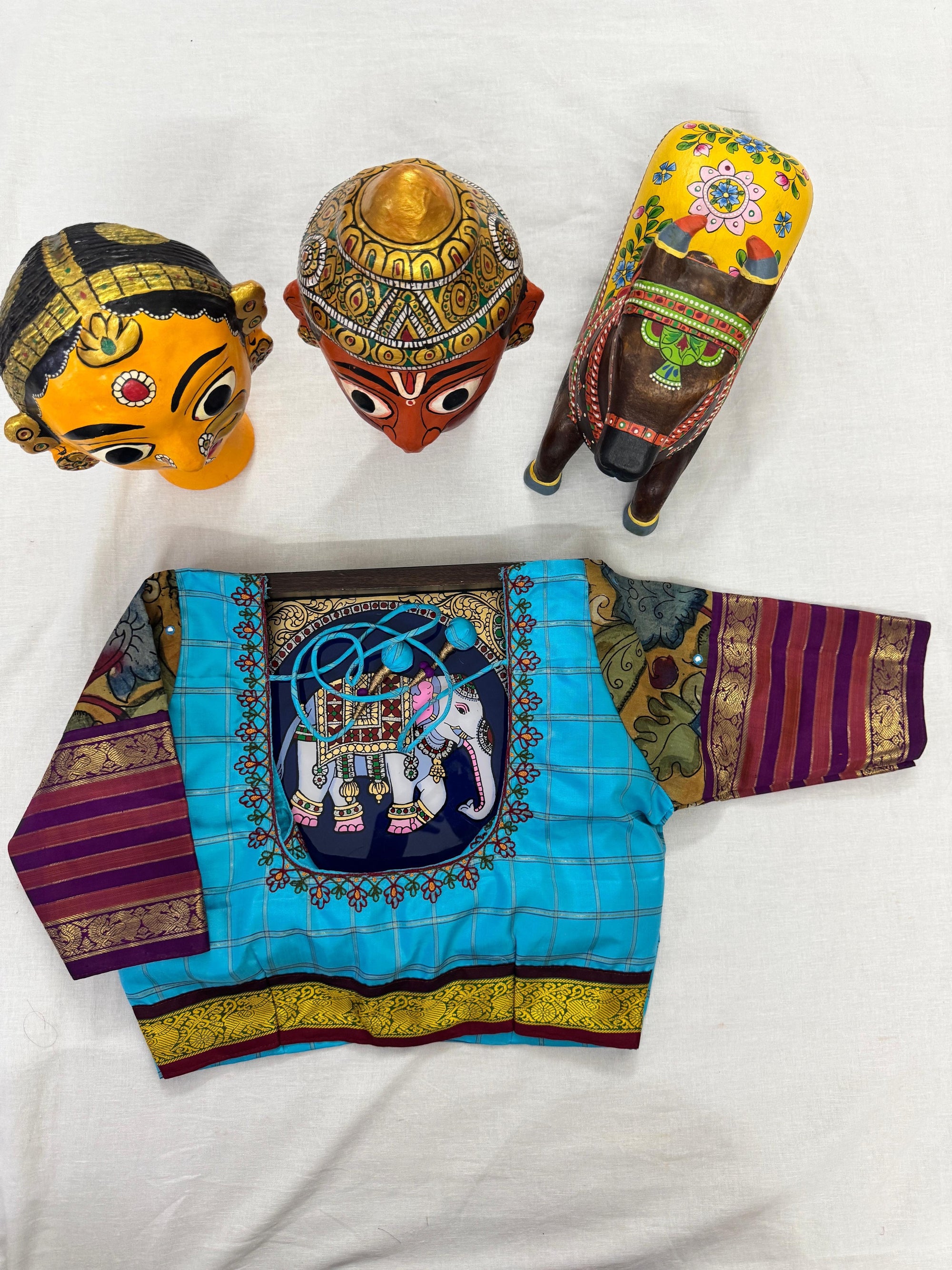 Handcrafted Ready to Wear Blouse : Kanjivaram Silk
