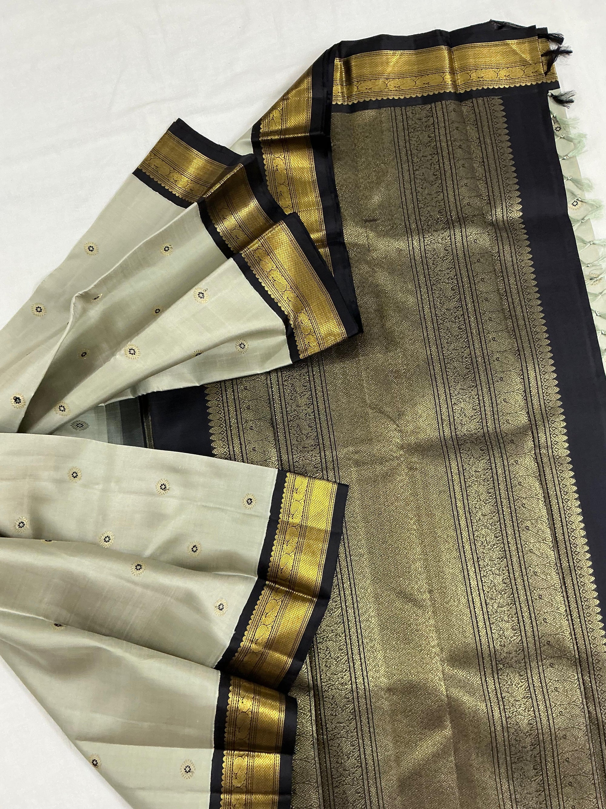 MYTHILI:  Meena Meets Mythili (Silver Grey &amp; Black)