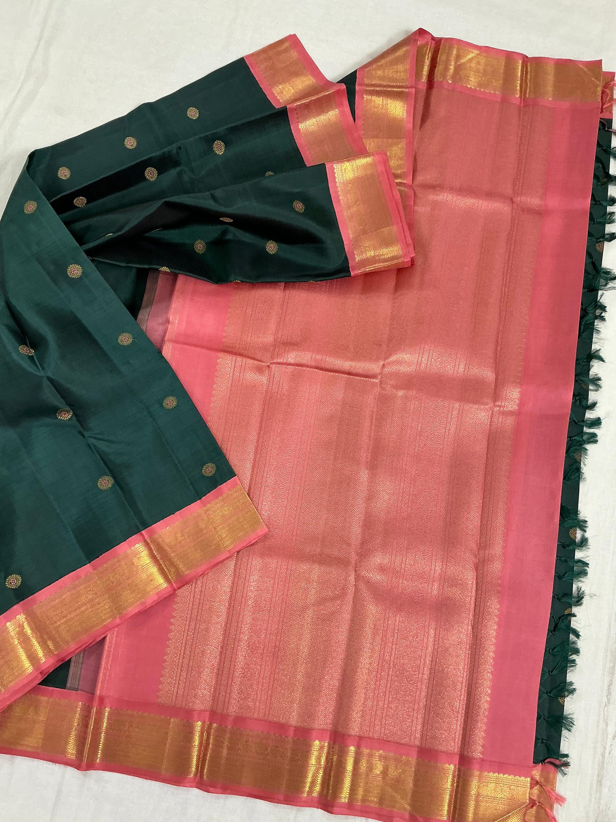 MYTHILI:  Meena Meets Mythili (Green &amp; Lily Peach)