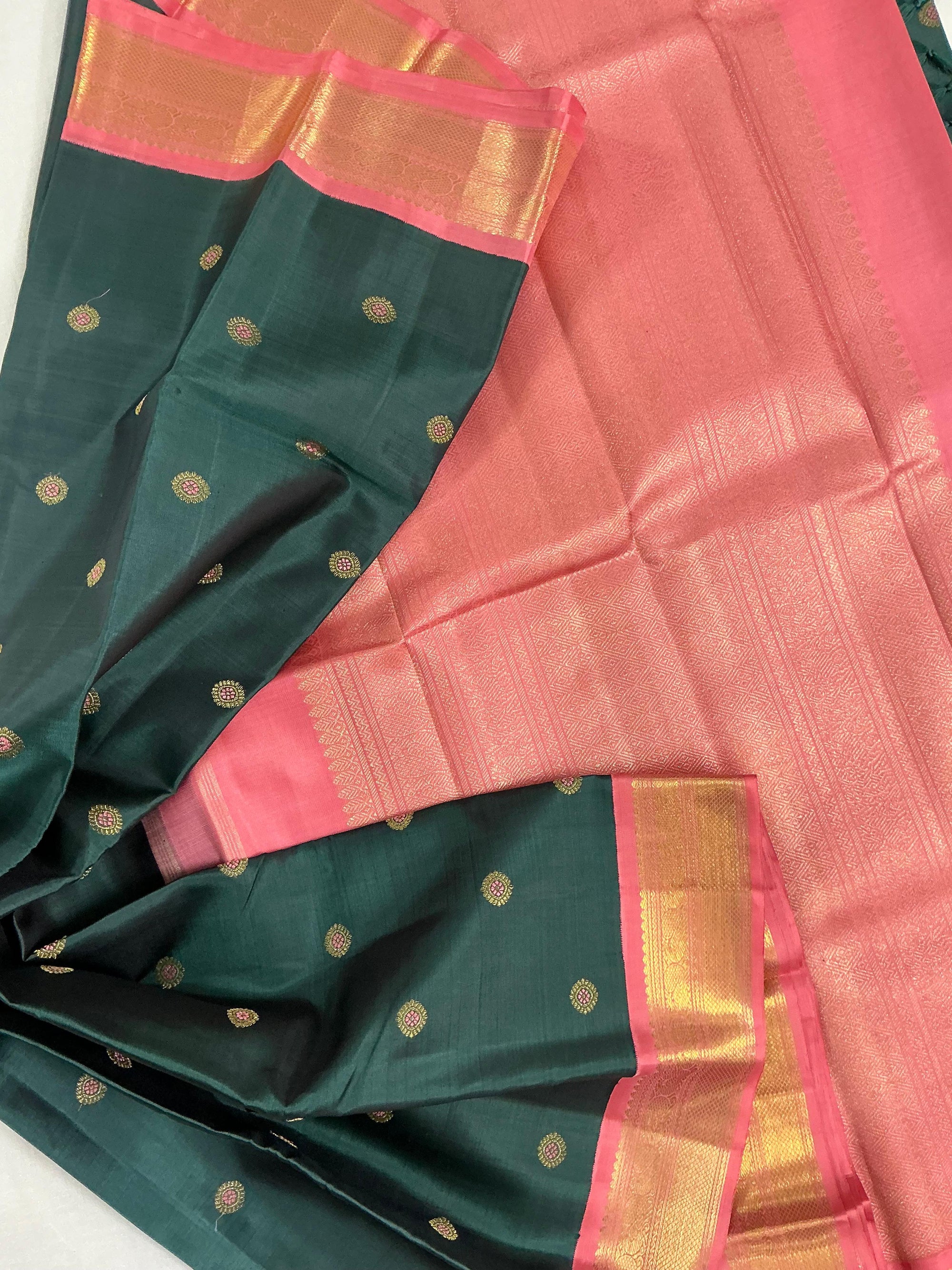 MYTHILI:  Meena Meets Mythili (Green &amp; Lily Peach)