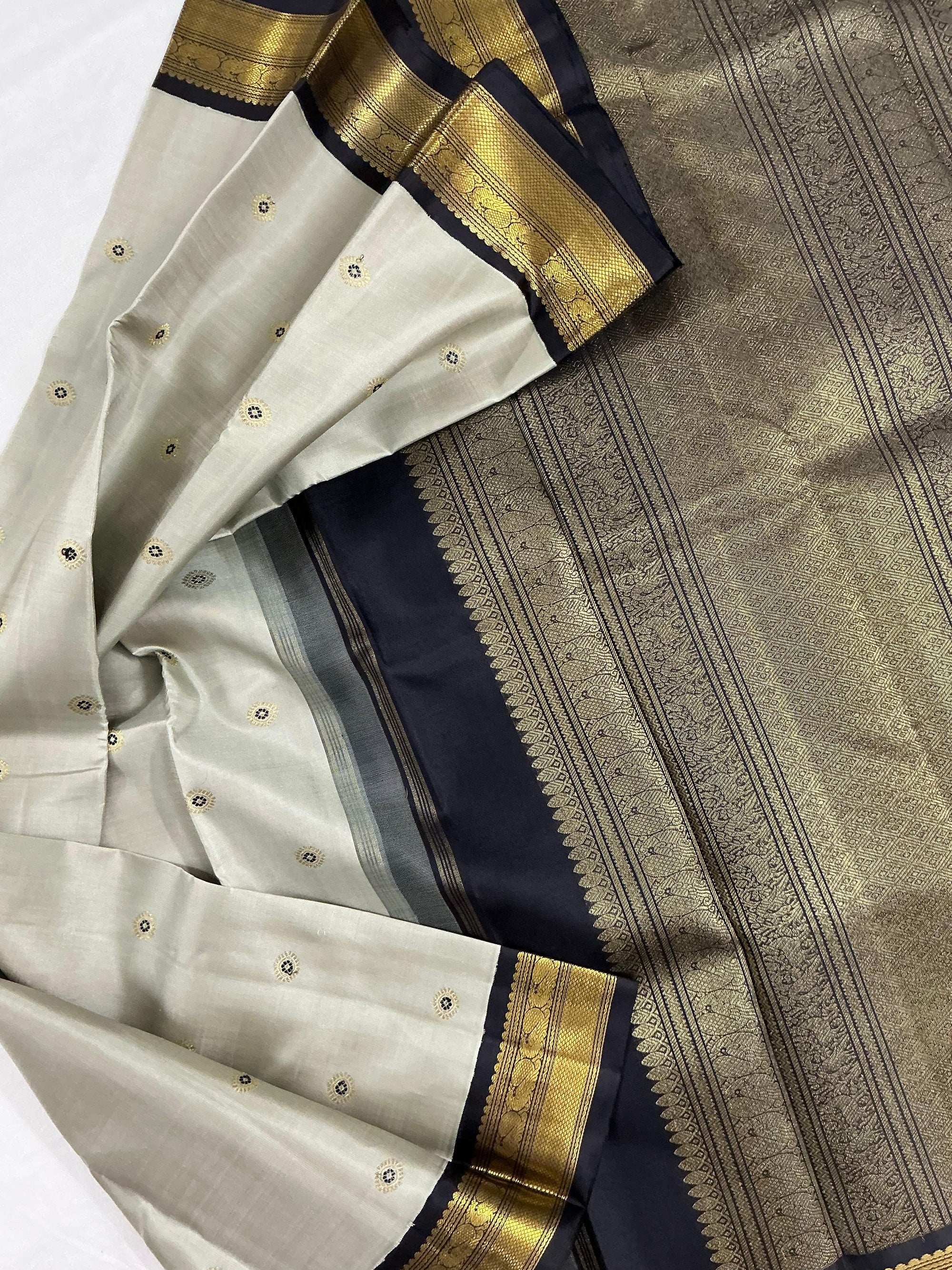 MYTHILI:  Meena Meets Mythili (Silver Grey &amp; Black)